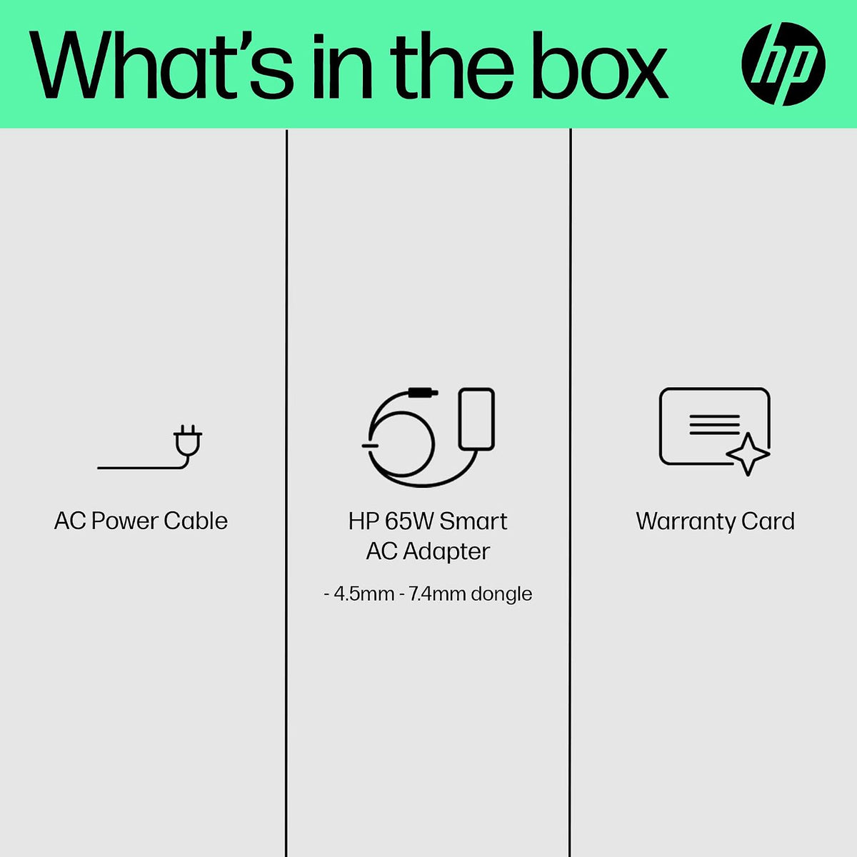 HP 65W 4.5mm Smart Adapter (6H459AA)