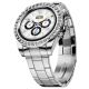 Fire-Boltt Blizzard Ultra 1.28'' Premium Luxury Smartwatch with Jewel Studded Dial Smartwatch (Silver Strap, Free Size)